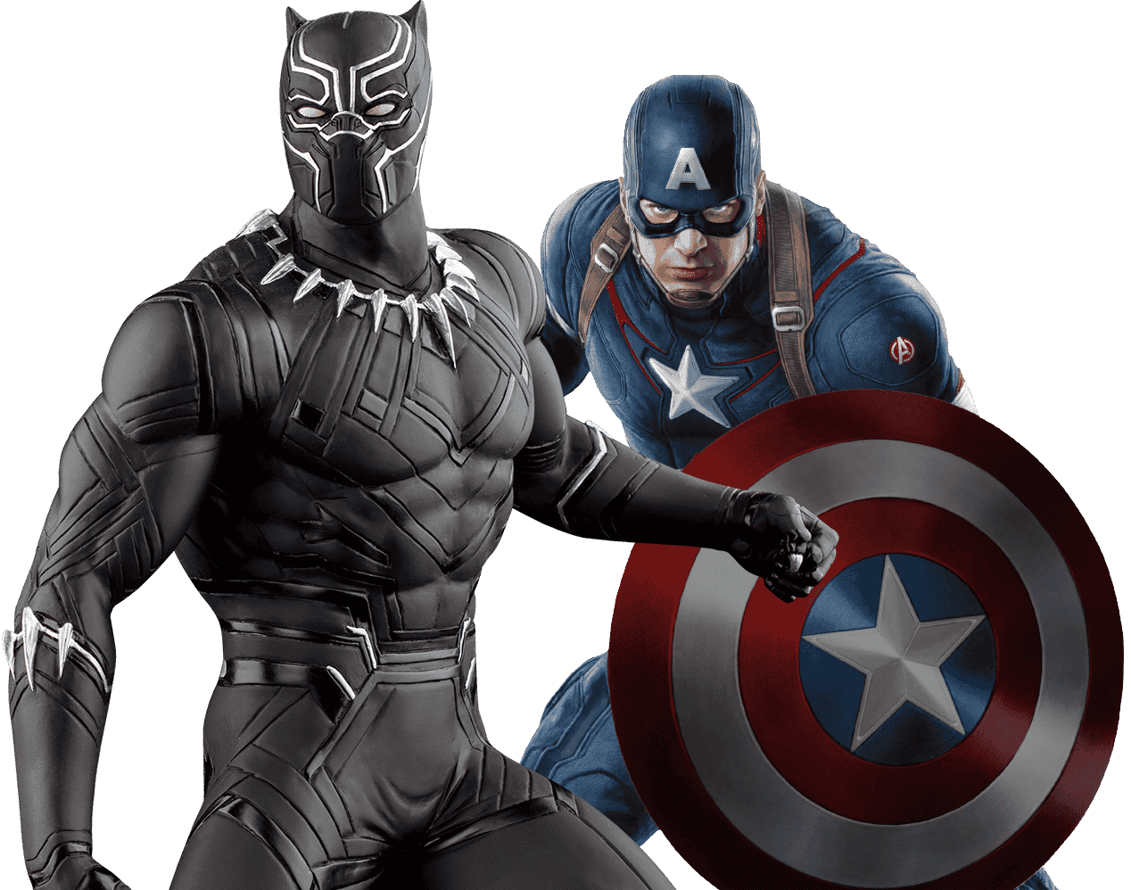 black panther and Captain America