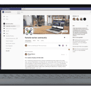 laptop showing view of Microsoft Teams communities