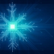 Microchip that looks like snowflake